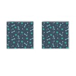 Bons Foot Prints Pattern Background Cufflinks (Square)
