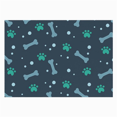 Bons Foot Prints Pattern Background Large Glasses Cloth from ArtsNow.com Front