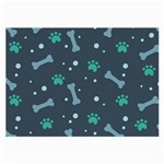 Bons Foot Prints Pattern Background Large Glasses Cloth