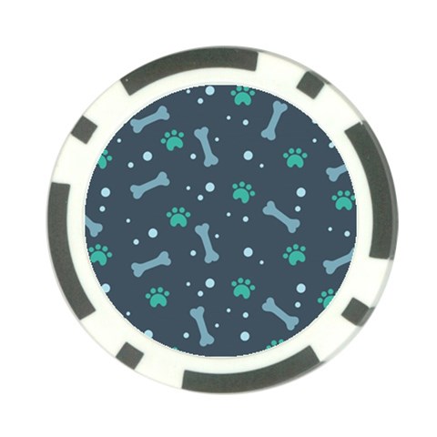 Bons Foot Prints Pattern Background Poker Chip Card Guard from ArtsNow.com Front