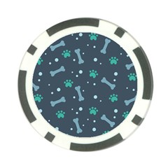 Bons Foot Prints Pattern Background Poker Chip Card Guard from ArtsNow.com Front
