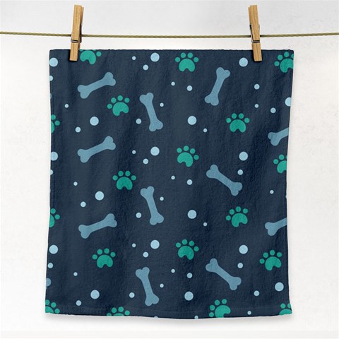 Bons Foot Prints Pattern Background Face Towel from ArtsNow.com Front