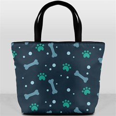 Bons Foot Prints Pattern Background Bucket Bag from ArtsNow.com Front