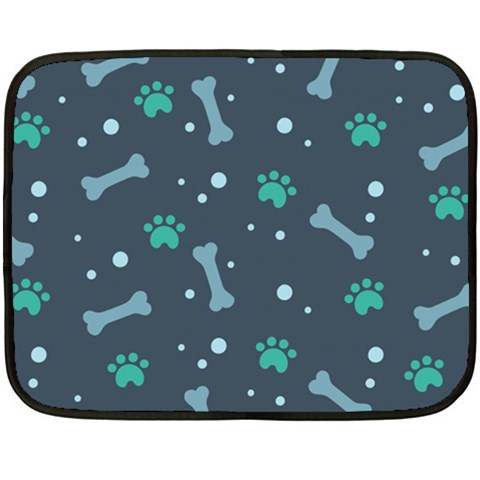 Bons Foot Prints Pattern Background Two Sides Fleece Blanket (Mini) from ArtsNow.com 35 x27  Blanket Front