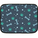Bons Foot Prints Pattern Background Two Sides Fleece Blanket (Mini)