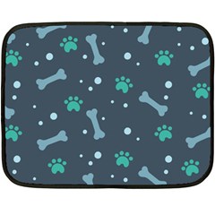 Bons Foot Prints Pattern Background Two Sides Fleece Blanket (Mini) from ArtsNow.com 35 x27  Blanket Back