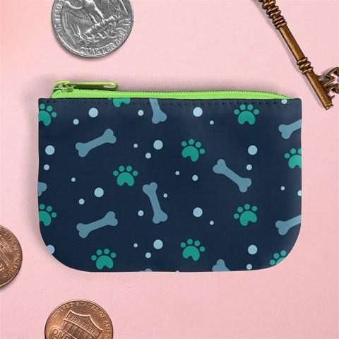 Bons Foot Prints Pattern Background Mini Coin Purse from ArtsNow.com Front