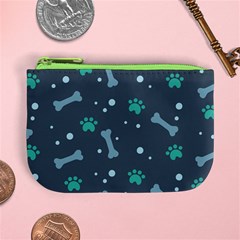 Bons Foot Prints Pattern Background Mini Coin Purse from ArtsNow.com Front