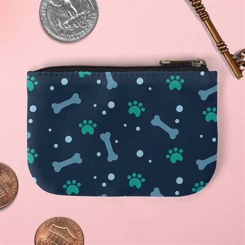 Bons Foot Prints Pattern Background Mini Coin Purse from ArtsNow.com Back