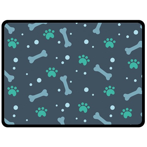 Bons Foot Prints Pattern Background Fleece Blanket (Large) from ArtsNow.com 80 x60  Blanket Front