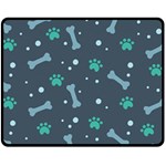 Bons Foot Prints Pattern Background Fleece Blanket (Medium)