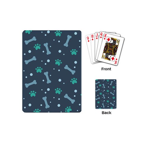 Bons Foot Prints Pattern Background Playing Cards Single Design (Mini) from ArtsNow.com Back