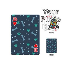 Bons Foot Prints Pattern Background Playing Cards 54 Designs (Mini) from ArtsNow.com Front - Heart10