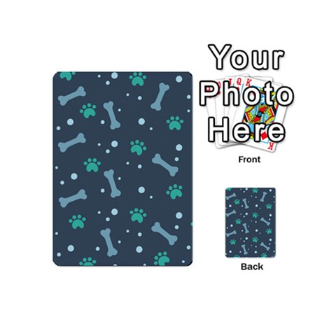 Bons Foot Prints Pattern Background Playing Cards 54 Designs (Mini) from ArtsNow.com Back