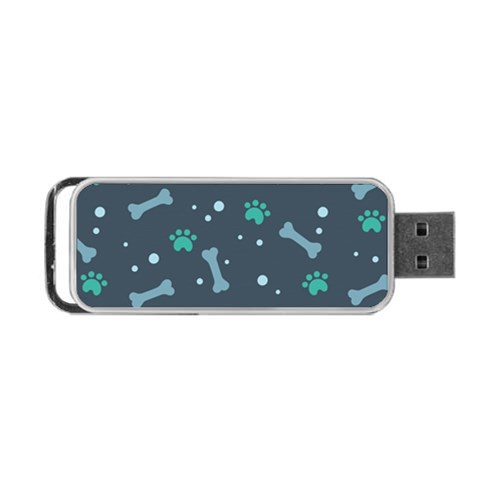 Bons Foot Prints Pattern Background Portable USB Flash (One Side) from ArtsNow.com Front