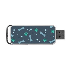 Bons Foot Prints Pattern Background Portable USB Flash (Two Sides) from ArtsNow.com Back