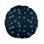 Bons Foot Prints Pattern Background Standard 15  Premium Round Cushions