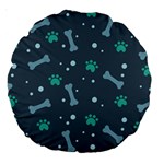 Bons Foot Prints Pattern Background Large 18  Premium Round Cushions