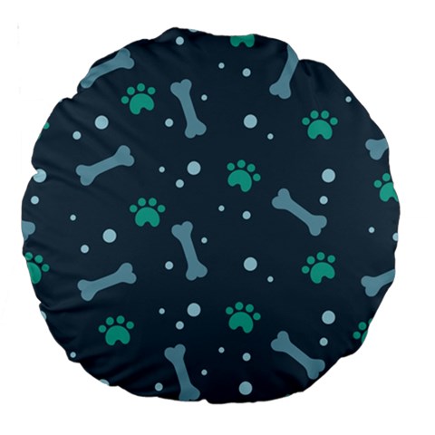 Bons Foot Prints Pattern Background Large 18  Premium Round Cushions from ArtsNow.com Back