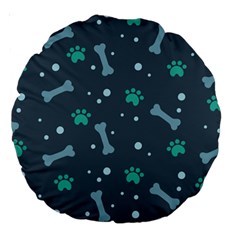 Bons Foot Prints Pattern Background Large 18  Premium Round Cushions from ArtsNow.com Back