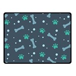 Bons Foot Prints Pattern Background Two Sides Fleece Blanket (Small)