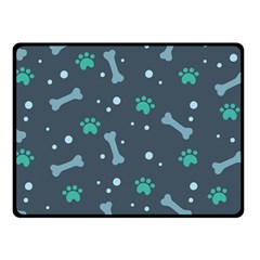 Bons Foot Prints Pattern Background Two Sides Fleece Blanket (Small) from ArtsNow.com 45 x34  Blanket Back
