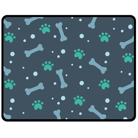 Bons Foot Prints Pattern Background Two Sides Fleece Blanket (Medium) from ArtsNow.com 58.8 x47.4  Blanket Front