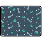Bons Foot Prints Pattern Background Two Sides Fleece Blanket (Large)