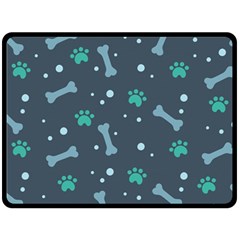 Bons Foot Prints Pattern Background Two Sides Fleece Blanket (Large) from ArtsNow.com 80 x60  Blanket Back