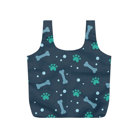 Bons Foot Prints Pattern Background Full Print Recycle Bag (S) from ArtsNow.com Front