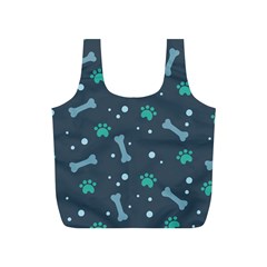 Bons Foot Prints Pattern Background Full Print Recycle Bag (S) from ArtsNow.com Back