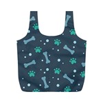 Bons Foot Prints Pattern Background Full Print Recycle Bag (M)