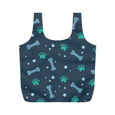 Bons Foot Prints Pattern Background Full Print Recycle Bag (M) from ArtsNow.com Back