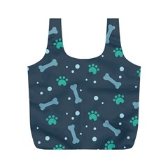 Bons Foot Prints Pattern Background Full Print Recycle Bag (M) from ArtsNow.com Back