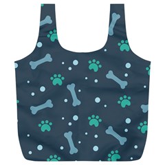 Bons Foot Prints Pattern Background Full Print Recycle Bag (XL) from ArtsNow.com Back