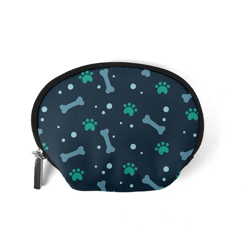 Bons Foot Prints Pattern Background Accessory Pouch (Small) from ArtsNow.com Back