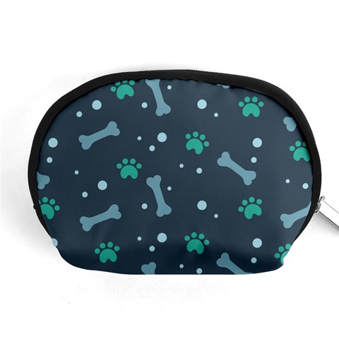 Bons Foot Prints Pattern Background Accessory Pouch (Medium) from ArtsNow.com Front