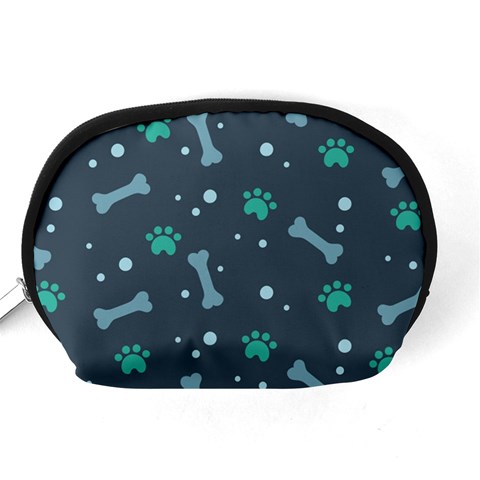 Bons Foot Prints Pattern Background Accessory Pouch (Medium) from ArtsNow.com Back