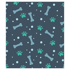 Bons Foot Prints Pattern Background Drawstring Pouch (Small) from ArtsNow.com Back