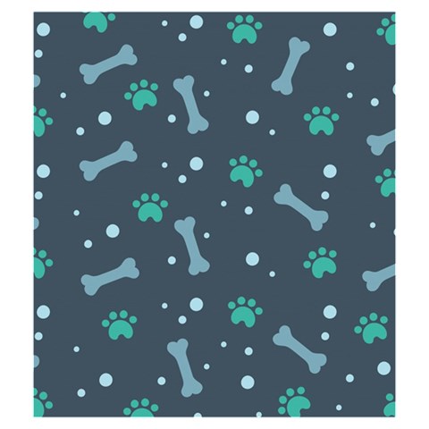 Bons Foot Prints Pattern Background Drawstring Pouch (Medium) from ArtsNow.com Front