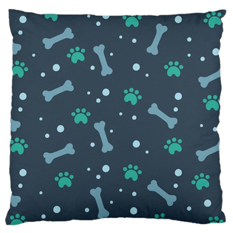 Bons Foot Prints Pattern Background Large Premium Plush Fleece Cushion Case (One Side) from ArtsNow.com Front