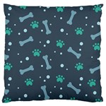 Bons Foot Prints Pattern Background Large Premium Plush Fleece Cushion Case (One Side)
