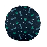 Bons Foot Prints Pattern Background Standard 15  Premium Flano Round Cushions