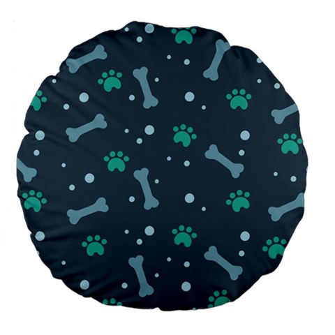 Bons Foot Prints Pattern Background Large 18  Premium Flano Round Cushions from ArtsNow.com Front