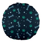 Bons Foot Prints Pattern Background Large 18  Premium Flano Round Cushions