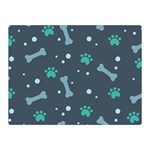 Bons Foot Prints Pattern Background Two Sides Premium Plush Fleece Blanket (Mini)