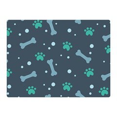 Bons Foot Prints Pattern Background Two Sides Premium Plush Fleece Blanket (Mini) from ArtsNow.com 35 x27  Blanket Back