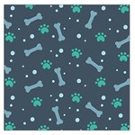 Bons Foot Prints Pattern Background Square Satin Scarf (36  x 36 )