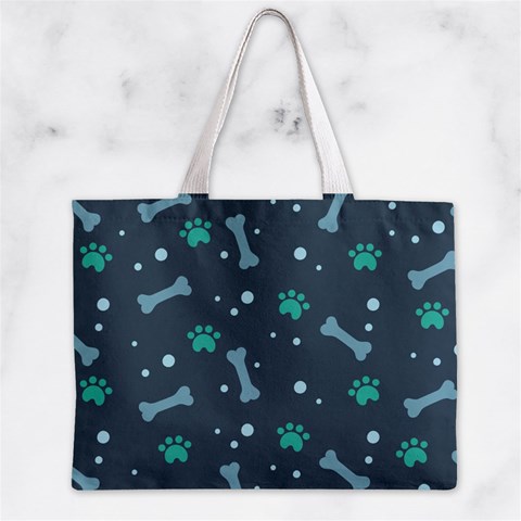 Bons Foot Prints Pattern Background Zipper Mini Tote Bag from ArtsNow.com Front