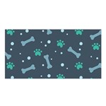 Bons Foot Prints Pattern Background Satin Shawl 45  x 80 